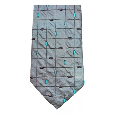 Pre-owned Cerruti 1881 Silk Tie In Turquoise