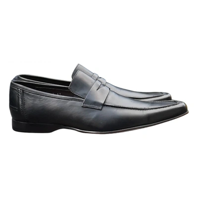 Pre-owned Balmain Leather Flats In Black