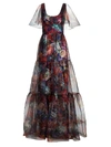 THEIA DARLA SCOOP NECK FLORAL GOWN,400014611111