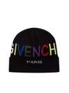 GIVENCHY BOY'S MULTICOLOR KNIT LOGO HAT,400014716940