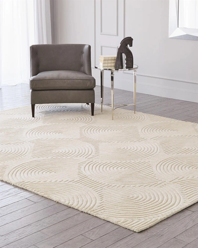 Global Views Arches Hand-tufted Rug, 8' X 10' In Ivory