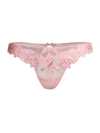 Fleur Du Mal Lily Lace Thong In Pink Lady