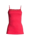 Hanro Moments Spaghetti Camisole In Geranium