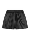 MAJE SPORTY LEATHER SHORTS,400008286956