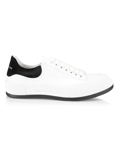 Alexander Mcqueen Deck Lace-up Plimsoll Trainers In White