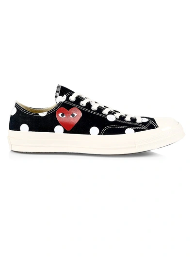 Comme Des Garçons Comme Des Garcons Play X Converse Polka Dot Low-top Sneakers In Black