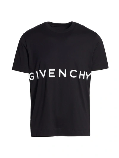 Givenchy 4g Logo Print T-shirt In Black