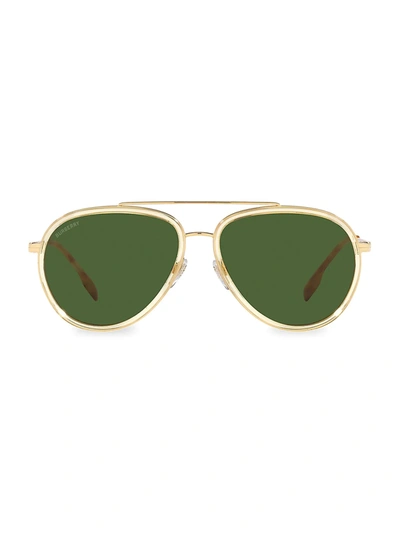 Burberry Men's Oliver 59mm Aviator Sunglasses In Green