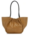 Proenza Schouler Ruched Leather Tote In Tapenade