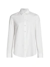 The Row 'petra' Spread Collar Poplin Shirt In White