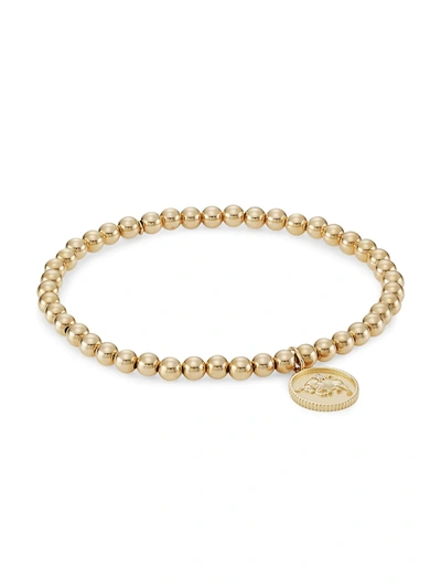 Sydney Evan Women's 14k Yellow Gold & Diamond Aquarius Medallion Bracelet