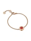 Bvlgari Classic 18k Rose Gold, Carnelian & Mother-of-pearl Bracelet In Pink Gold