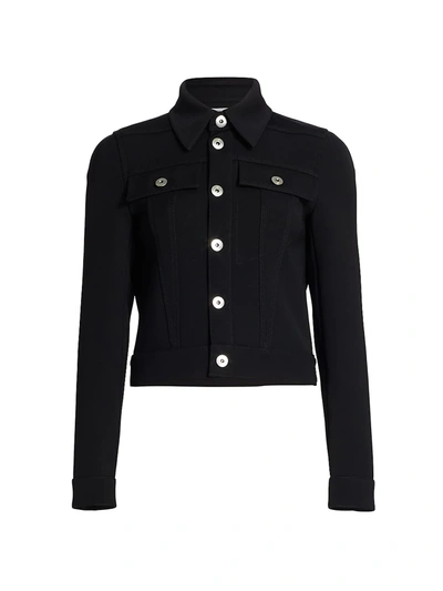 Bottega Veneta Double Cavalry Stretch Wool Jacket In Nero