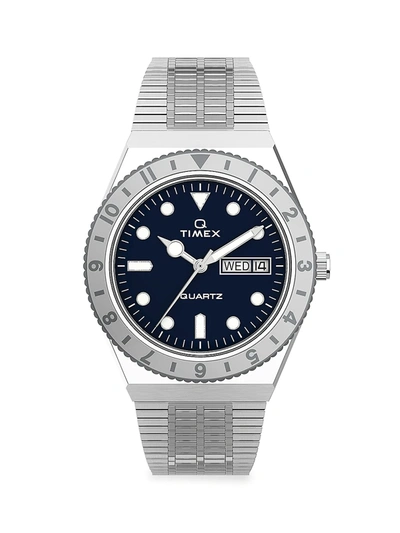 Timex Q  Reissue Stainless Steel Bracelet Watch In Silver Black