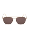 Tom Ford Jake 56mm Rose Gold Navigator Sunglasses