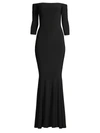NORMA KAMALI WOMEN'S OFF SHOULDER FISHTAIL GOWN,400014575553