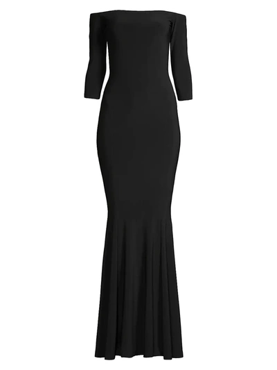 NORMA KAMALI WOMEN'S OFF SHOULDER FISHTAIL GOWN,400014575553