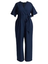 Kiyonna Charisma Crepe Jumpsuit In Nouveau Navy