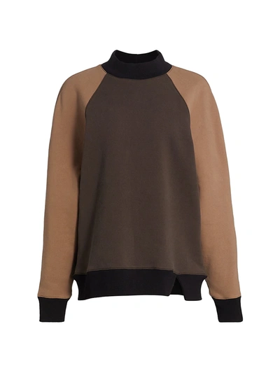 Goldsign Ebor Color-block Cotton-jersey Sweatshirt In Brown
