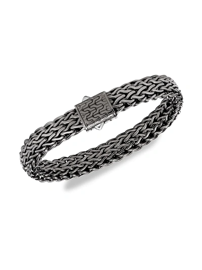 John Hardy Chain Collection Black Rhodium-plated Sterling Silver Engraved Bracelet