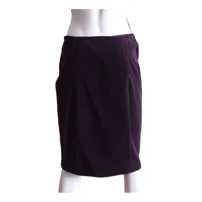 Pre-owned Jil Sander Velvet Mid-length Skirt In Purple