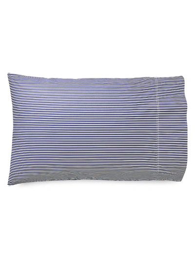 Polo Ralph Lauren Organic Shirting Stripe Bedding 400 Thread Count Pillowcase In Blue Stripe