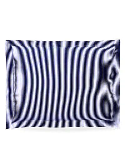 Ralph Lauren Organic Shirting Stripe Bedding 400 Thread Count Sham In Blue Stripe