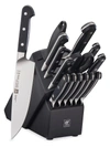 Zwilling J.a. Henckels Pro 16-piece Knife Block Set In Black