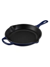 Le Creuset 10.25" Signature Cast Iron Skillet In Indigo