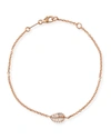 Anita Ko 18kt Rose Gold Palm Leaf Baguette Diamond Bracelet