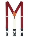 Trafalgar Men's Hudson Textured Silk Suspender Braces In Red