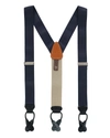 Trafalgar Men's Hudson Textured Silk Suspender Braces In Navy
