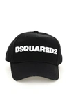 Dsquared2 Contemporary Black And White Baseball Cap In Black,white