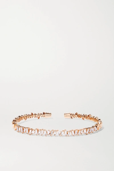 Suzanne Kalan 18-karat Rose Gold Diamond Cuff