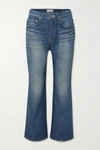 Tu Es Mon Tresor + Net Sustain The Moonstone Cropped High-rise Bootcut Jeans In Blue