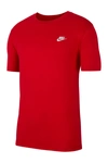 Nike Short Sleeve Club T-shirt In 657 Unvred/white