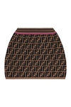 FENDI FENDI KIDS FF MOTIF KNIT SKIRT