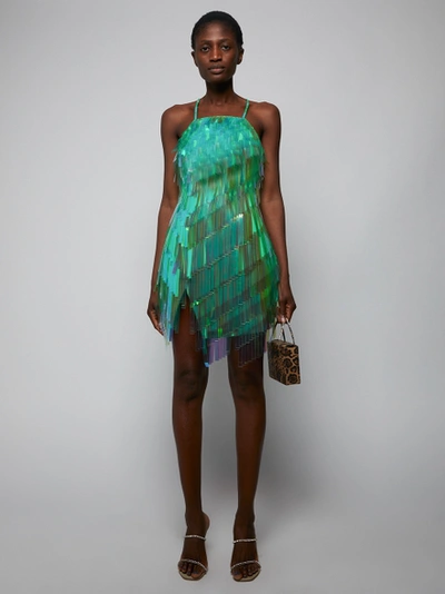 Attico Embroidered Slip Dress ModeSens