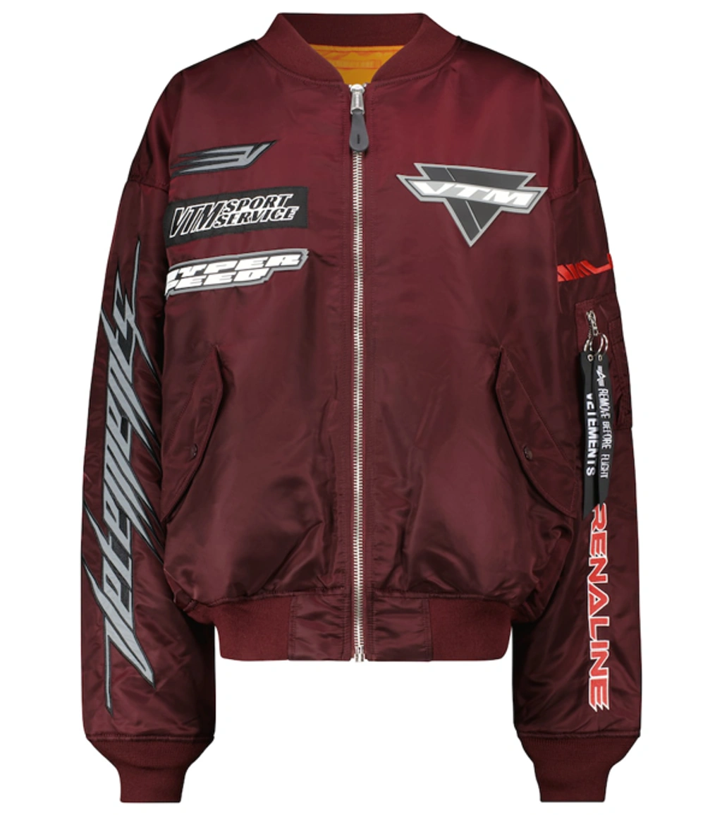 ジャケット・アウター VETEMENTS 18AW ALPHA BOMBER JACKET MA-1 Vetements X Alpha Industries Ma-1 Flight Jacket In Red