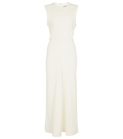 Jil Sander Cotton-blend Maxi Dress In White