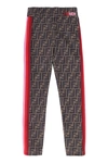 FENDI FENDI KIDS FF PRINTED STRAIGHT LEG LEGGINGS