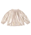Bonpoint Habillee Bohemia Metallic Blouse In Neutrals