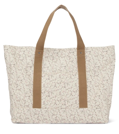 Bonpoint X Liberty Baby Changing Bag With Mat In Neutrals