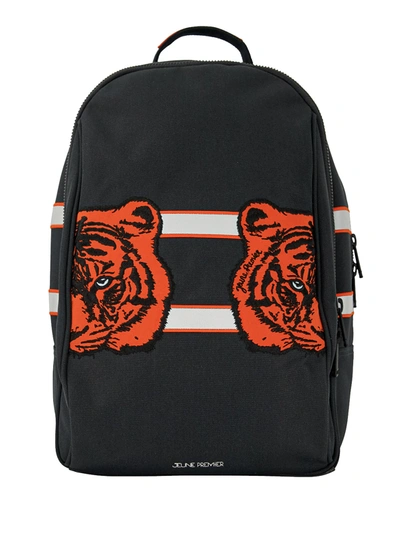 Jeune Premier Kids Backpack James Tiger Twins For Boys In Black