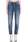 ISABEL MARANT ÉTOILE BELDEN JEANS IN BLUE DENIM,PA1712-21A016E30BU