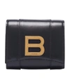 BALENCIAGA LEATHER COMPACT HOURGLASS WALLET,17126641