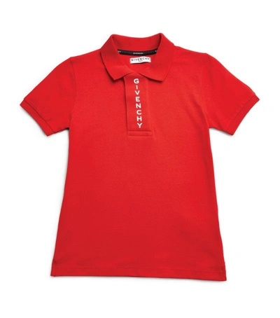 Givenchy Kids Logo Polo Shirt (6-14 Years) In Red