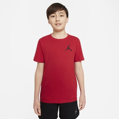 Jordan Boys' Jumpman Air Embroidered Tee - Big Kid In Red