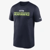 Nike Men's Big And Tall Navy Seattle Seahawks Legend Microtype Performance T-shirt