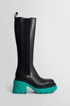Bottega Veneta Flash Colour-blocked Leather Knee-high Boots In Black